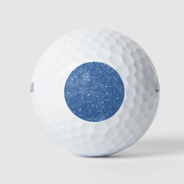 Blue Glitzer Glitzern Golfball (Vorderseite)