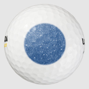Blue Glitzer Glitzern Golfball