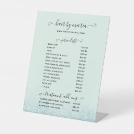 Blue Glitzer Hair Salon Preisliste Preisschild Sockelschild