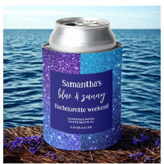Blue Glitzer Junggeselinnen-Abschied Dosenkühler (Von Creator hochgeladen)