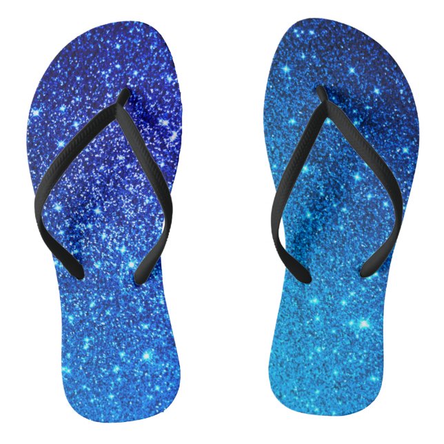 Blue Glitzer Junggeselinnen-Abschied Flip Flops (Fußbett)