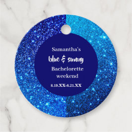 Blue Glitzer Junggeselinnen-Abschied Geschenkanhänger