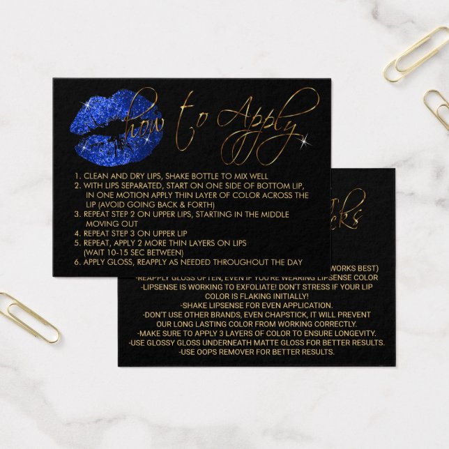 Blue Glitzer Lips - Anwenden (Büro)