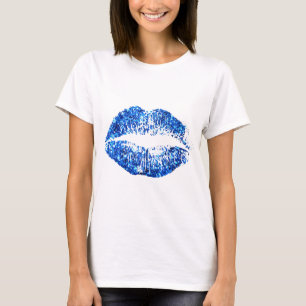 Blue Glitzer Lips T-Shirt