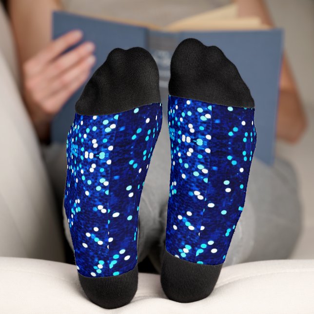 Blue Glitzer Look Socks Socken (Unterseite)