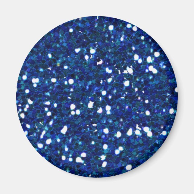 Blue Glitzer Magnet (Vorne)