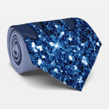 Blue Glitzer Necktie