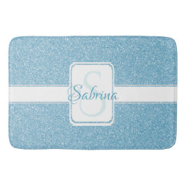 Blue Glitzer Personalisiert Bath Mat Badematte