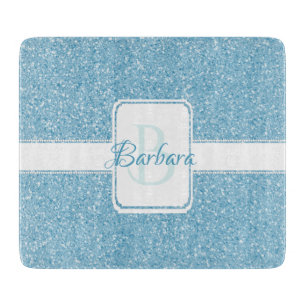 Blue Glitzer Personalisiert Cutting Board Schneidebrett