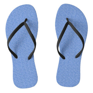 Blue Glitzer Print Metallic Wedding Braut Bräutiga Flip Flops