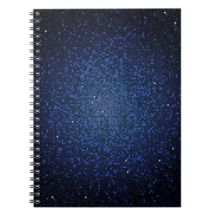 Blue Glitzer Sequin Disco Glitz Spiral Notebook Notizblock