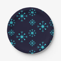 Blue Glitzer Snowflakes