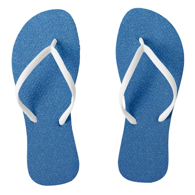 Blue Glitzer, Sparkle, Glitzer Hintergrund Flip Flops (Fußbett)