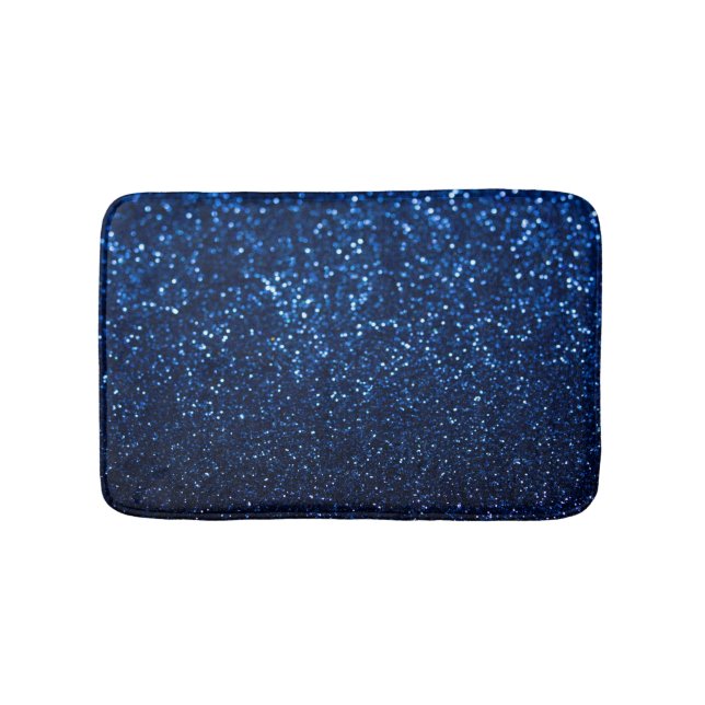 Blue Glitzer Texture Festivals Sparkor Badematte (Vorderseite)