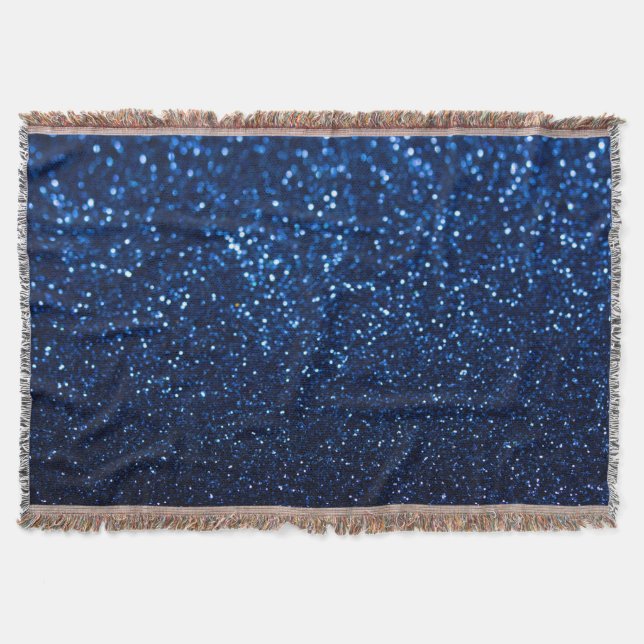 Blue Glitzer Texture Festivals Sparkor Decke (Vorderseite)