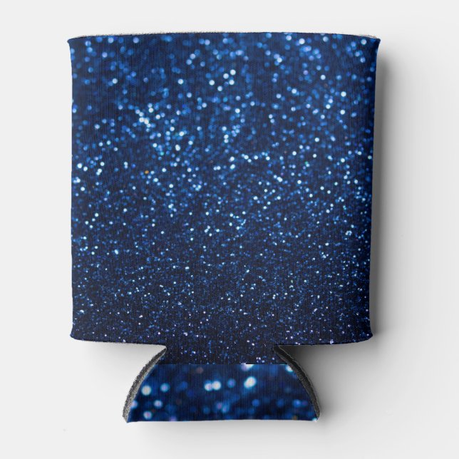 Blue Glitzer Texture Festivals Sparkor Dosenkühler (Vorderseite)