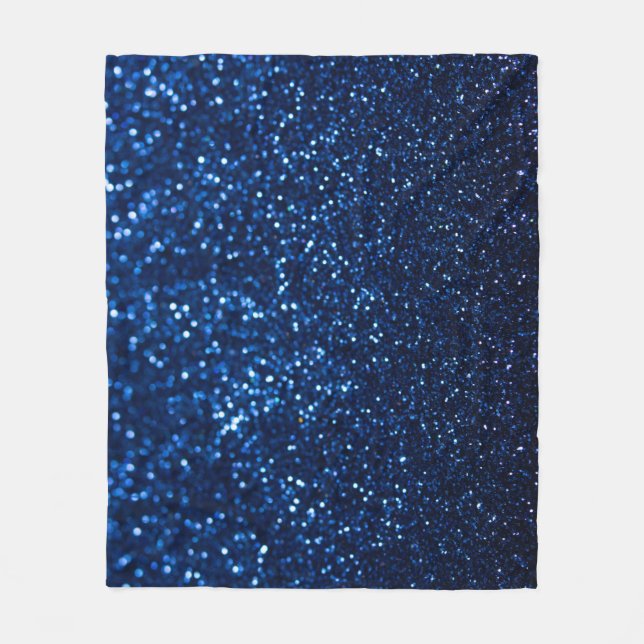 Blue Glitzer Texture Festivals Sparkor Fleecedecke (Vorderseite)