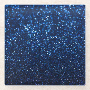 Blue Glitzer Texture Festivals Sparkor Glasuntersetzer