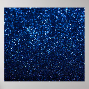 Blue Glitzer Texture Festivals Sparkor Poster