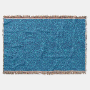 Blue Glitzer Throw Blanket Decke