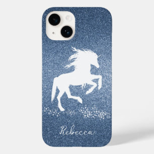 Blue Glitzer Unicorn Case-Mate iPhone 14 Hülle