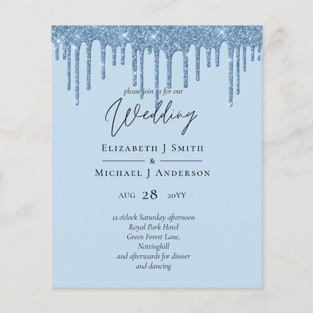 Blue Glitzer Wedding BUDGET (Vorderseite)