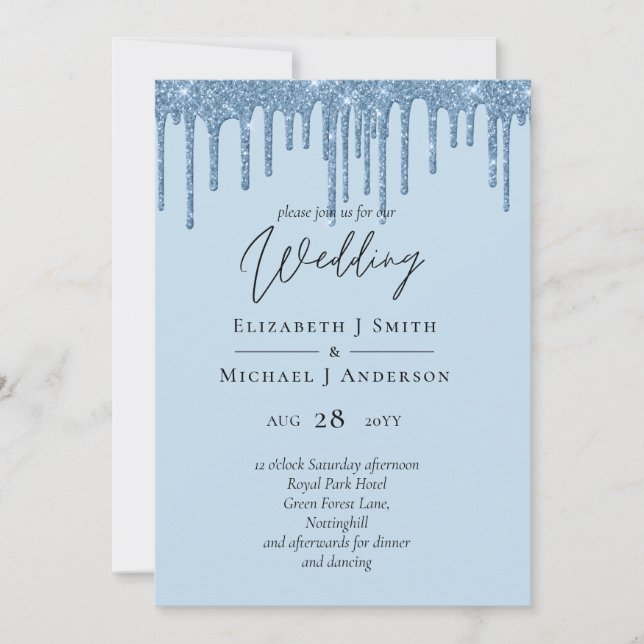 Blue Glitzer Wedding BUDGET (Vorderseite)