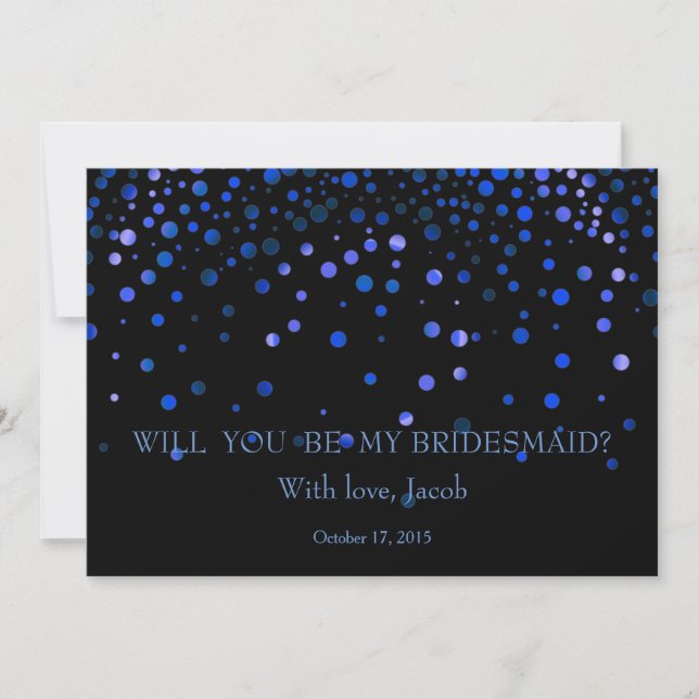Blue Glitzer wird meine Einladung sein (Vorderseite)