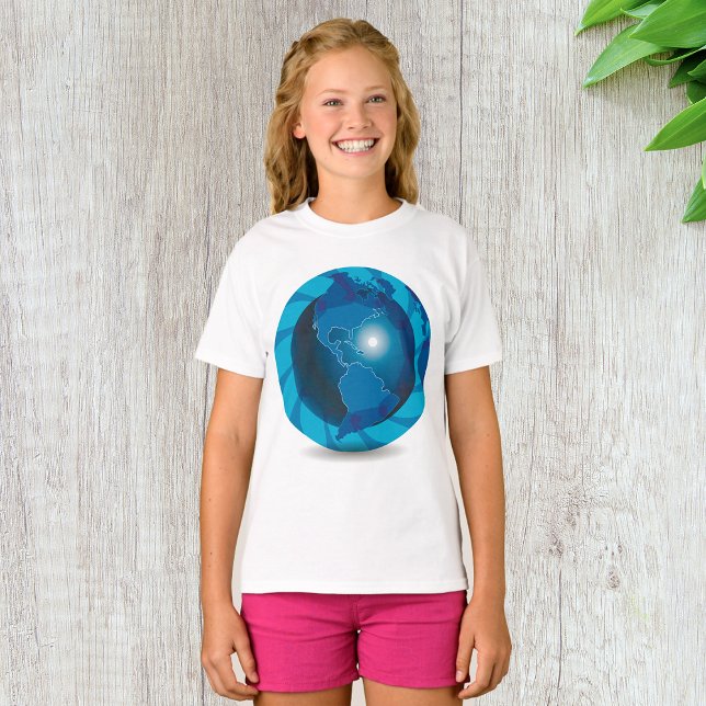 Blue Globe Girls T - Shirt (Von Creator hochgeladen)