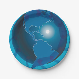 Blue Globe Paper Teller