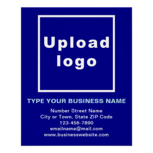 Blue Glossy Poster der Markenbezeichnung Business