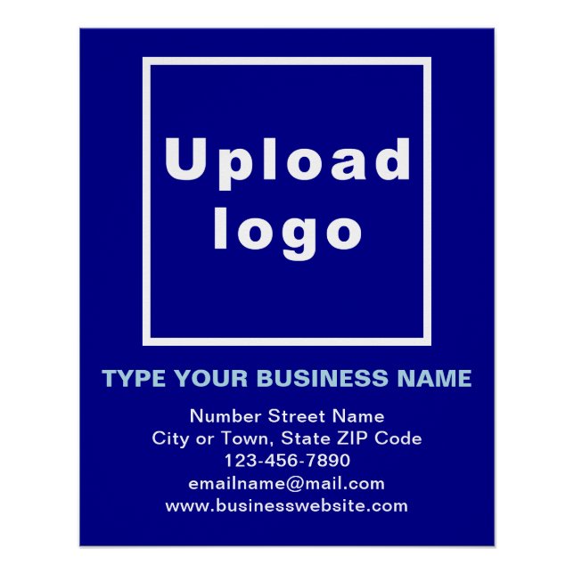 Blue Glossy Poster der Markenbezeichnung Business (Vorderseite)
