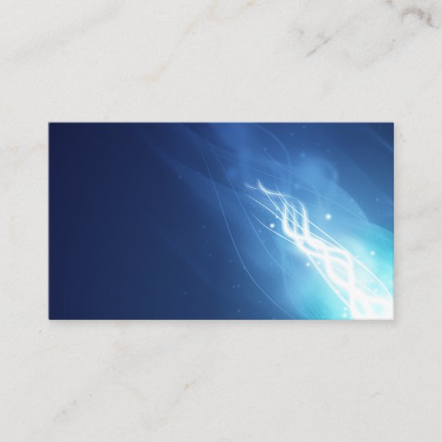 Blue Glow Effect Business Card Visitenkarte (Vorderseite)