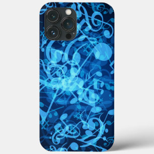 Blue Glow Musiknoten Case-Mate iPhone Hülle