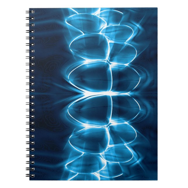 Blue Glowing Zähne Bite Dentin Notebook Notizblock (Vorderseite)