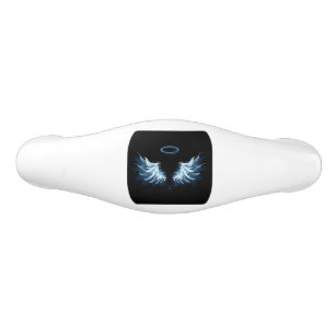 Blue Glows Angel Wings auf schwarzem Hintergrund Keramik Schubladengriff