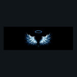Blue Glows Angel Wings auf schwarzem Hintergrund Poster<br><div class="desc">Helle,  künstlerische,  blaue Engelsflügel auf schwarzem Hintergrund. Engel Flügel.</div>