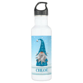 Blue Gnome on Snow Edelstahlflasche