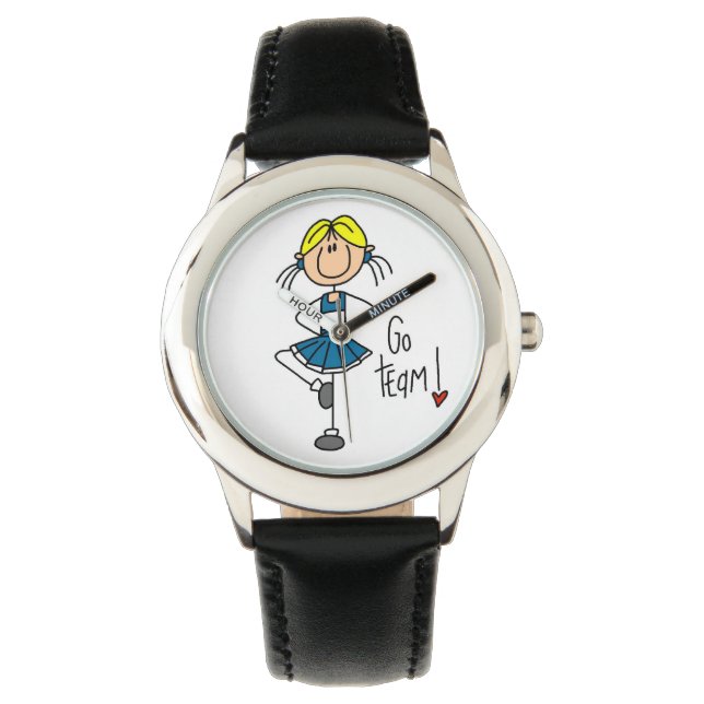 Blue Go Team Cheerleader Armbanduhr (Vorderseite)