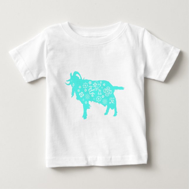 Blue Goat Chinese New Year BabyT-Shirt Baby T-shirt (Vorderseite)