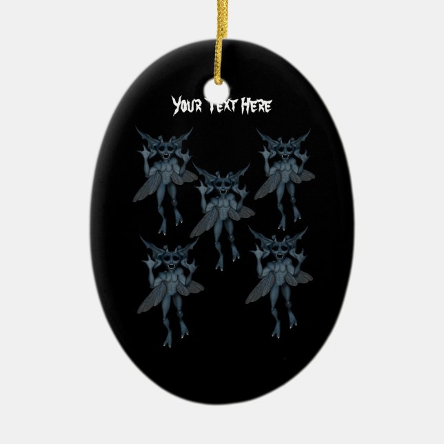 Blue Goblin Gang Halloween Ornament (Vorne)