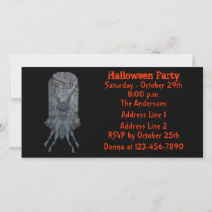 Blue Goblin Grabstein Halloween-Party Einladung