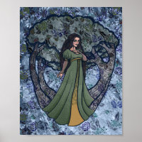 Blue Goddess Woods Pagan Art Goddesses