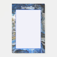 Blue Gold Abstrakte 3D-Effekt Personalisiert 4x6