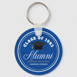 Blue Gold Alumni School Wiedersehen Personalisiert Schlüsselanhänger