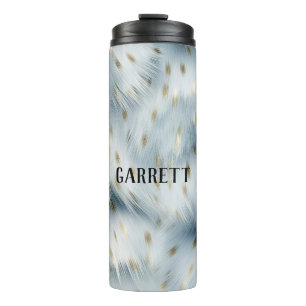 Blue Gold Animal Print Thermosbecher