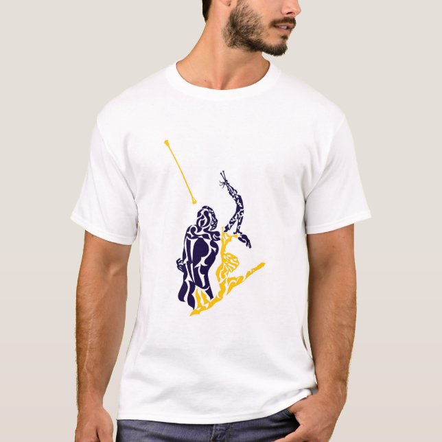 Blue & Gold Baton Twirler T-Shirt (Vorderseite)