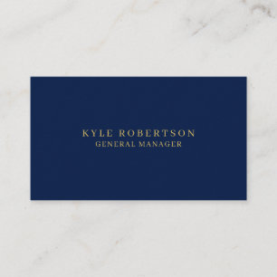 Blue Gold Beruflich Trendname Premium Dick Visitenkarte