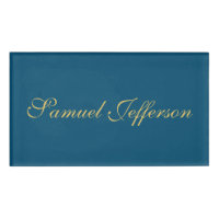 Blue Gold Beruflich Trendy Minimalistisch Name