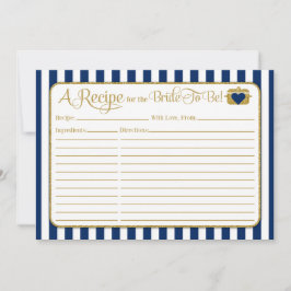 Blue Gold Brautparty Rezept Card